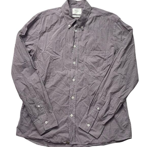 Billy Reid Brown Plaid Long Sleeve Button Down Shirt Medium Men's Office Casual - Picture 1 of 6